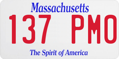 MA license plate 137PM0