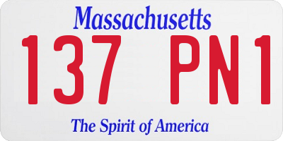 MA license plate 137PN1