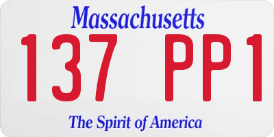 MA license plate 137PP1