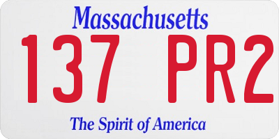 MA license plate 137PR2
