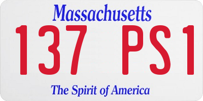MA license plate 137PS1