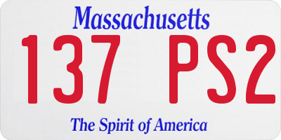 MA license plate 137PS2