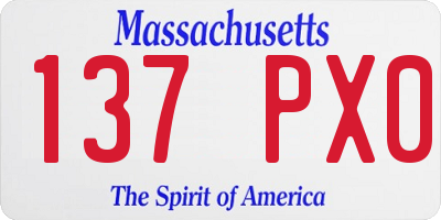 MA license plate 137PX0