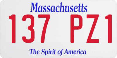 MA license plate 137PZ1