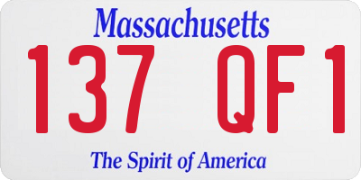 MA license plate 137QF1