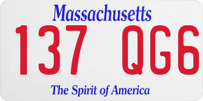 MA license plate 137QG6