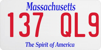 MA license plate 137QL9