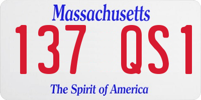 MA license plate 137QS1