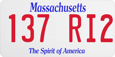 MA license plate 137RI2
