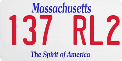 MA license plate 137RL2