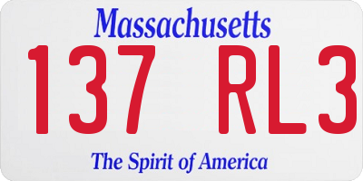 MA license plate 137RL3