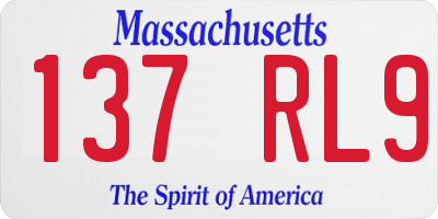 MA license plate 137RL9
