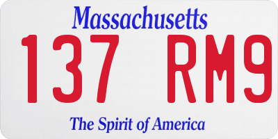 MA license plate 137RM9