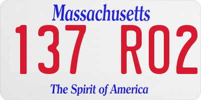 MA license plate 137RO2