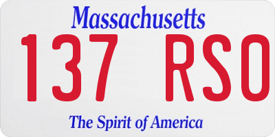 MA license plate 137RS0