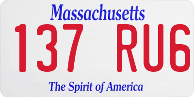 MA license plate 137RU6