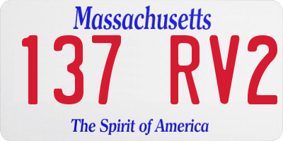 MA license plate 137RV2