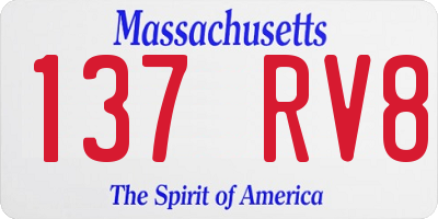 MA license plate 137RV8