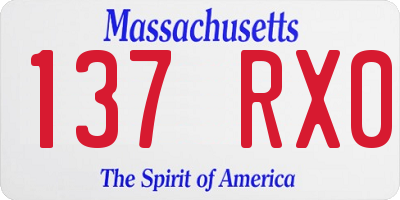MA license plate 137RX0