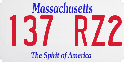 MA license plate 137RZ2