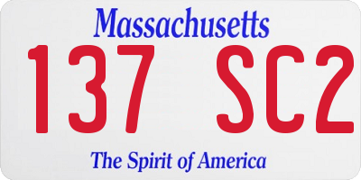MA license plate 137SC2