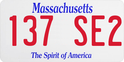 MA license plate 137SE2