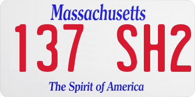 MA license plate 137SH2