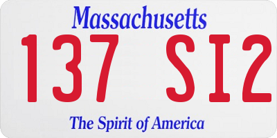 MA license plate 137SI2