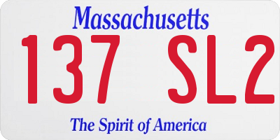 MA license plate 137SL2