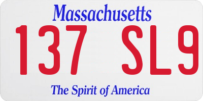 MA license plate 137SL9