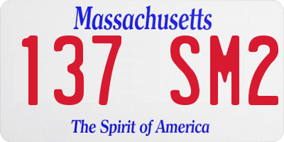 MA license plate 137SM2
