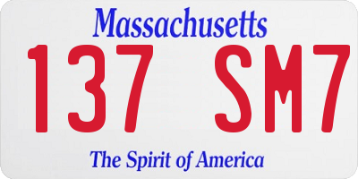 MA license plate 137SM7
