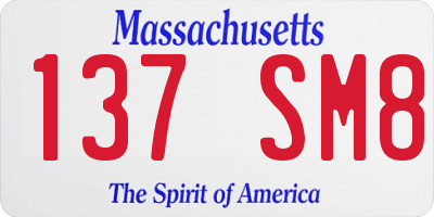 MA license plate 137SM8