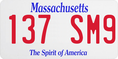 MA license plate 137SM9