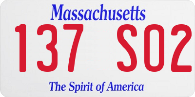 MA license plate 137SO2