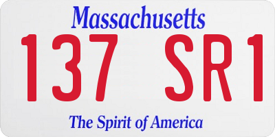 MA license plate 137SR1