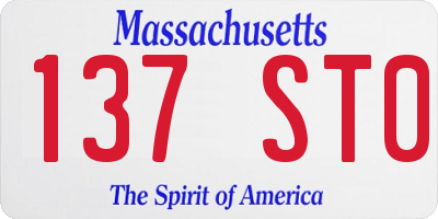 MA license plate 137ST0