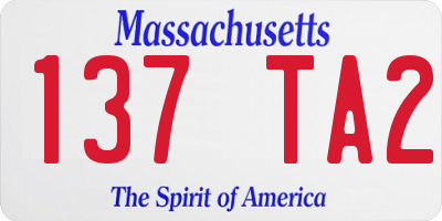 MA license plate 137TA2