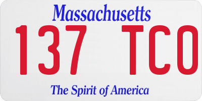 MA license plate 137TC0