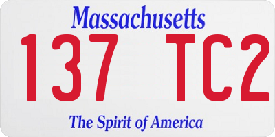 MA license plate 137TC2