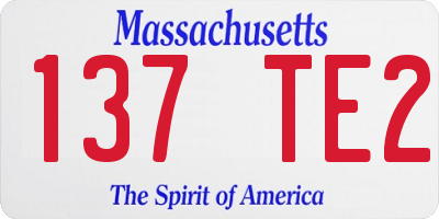 MA license plate 137TE2
