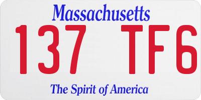 MA license plate 137TF6