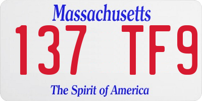 MA license plate 137TF9