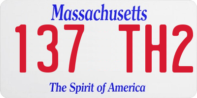 MA license plate 137TH2