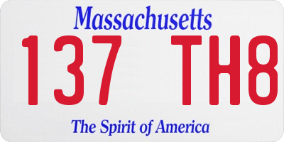 MA license plate 137TH8