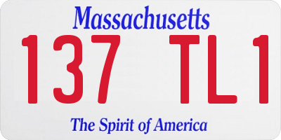 MA license plate 137TL1