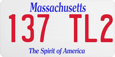 MA license plate 137TL2