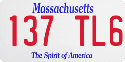MA license plate 137TL6