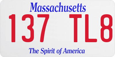 MA license plate 137TL8