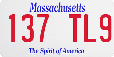 MA license plate 137TL9